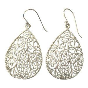 NEW Women's Silverworks Silver Plated Teardrop Earrings NWT